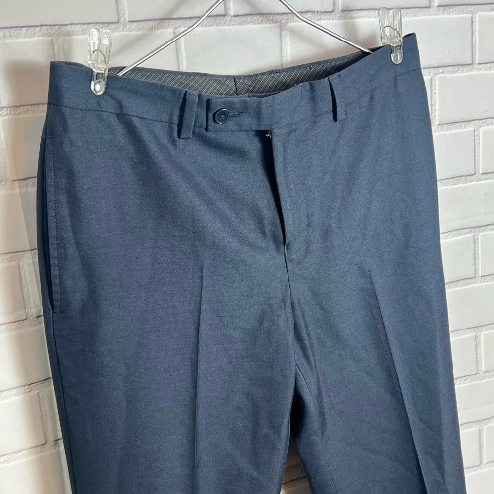 CALVIN KLEIN Blue Dress Pants with Tailored Slim Fit/size 32Wx30L